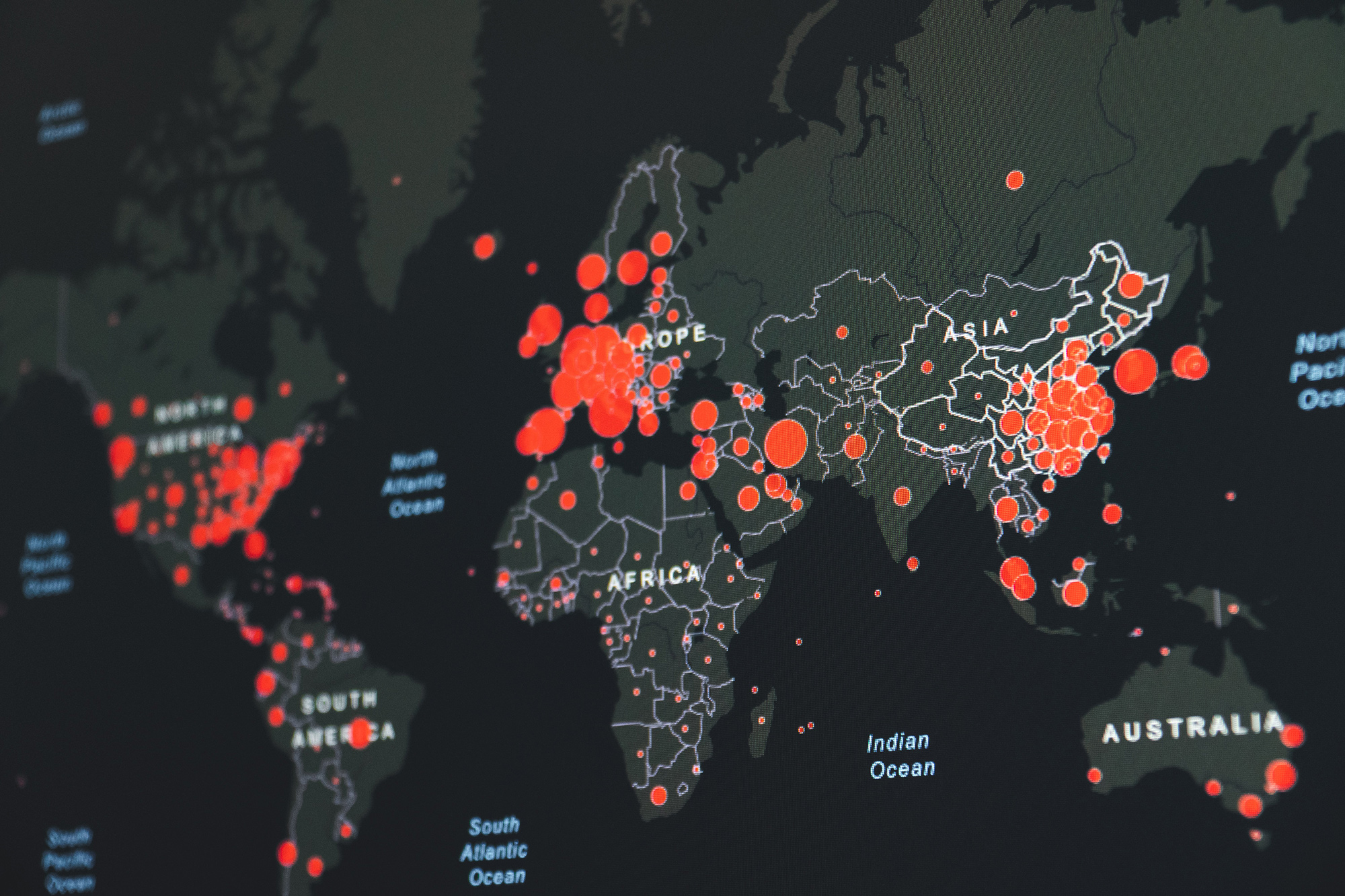 Map of coronavirus outbreaks