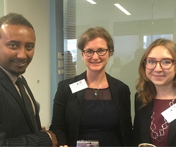 Birhanu Tadesse (Head of the TPD), Dr. Laura Abramovsky (IFS), and India Keable-Elliott (IFS).